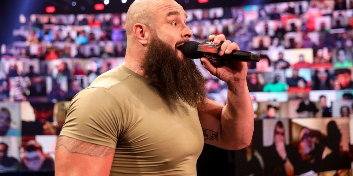 Braun Strowman speaking in a WWE ring