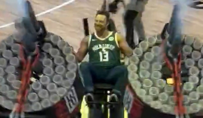 LA Knight At Bucks-Pistons NBA Game