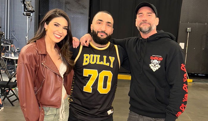 CM Punk, Cathy Kelley Backstage At UFC 311 PPV At Intuit Dome In Inglewood, CA. On January 18