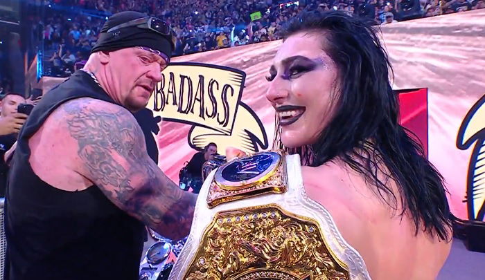 Rhea Ripley Recaptures WWE Women’s World Title, Celebrates With “The American Badass” Undertaker