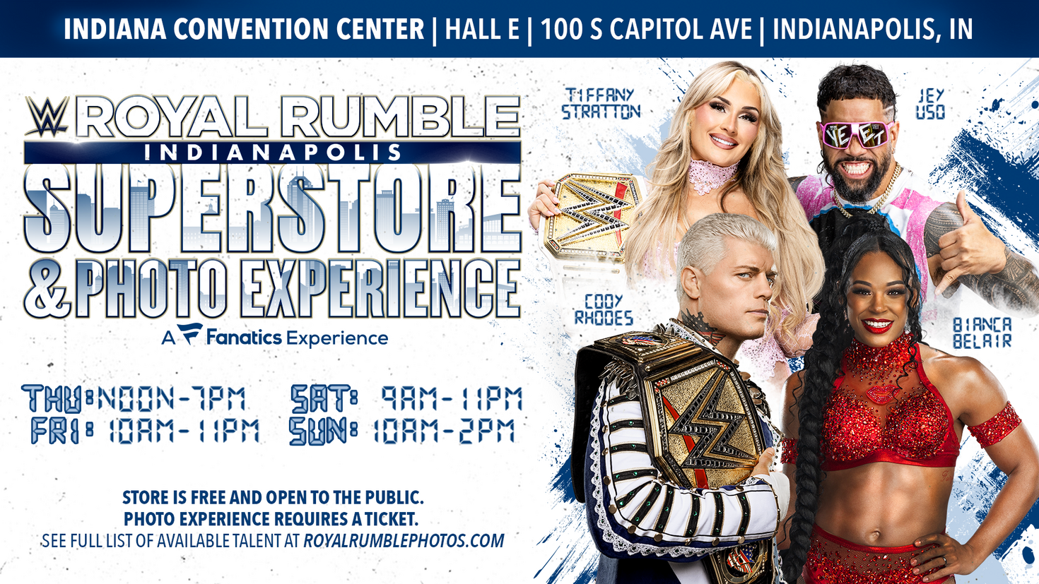 WWE Royal Rumble Superstore & Photo Experience Comes To Indianapolis, IN.