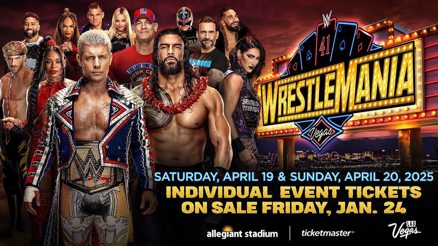 Individual Tickets For WrestleMania 41 Will Be Available Starting On January 24