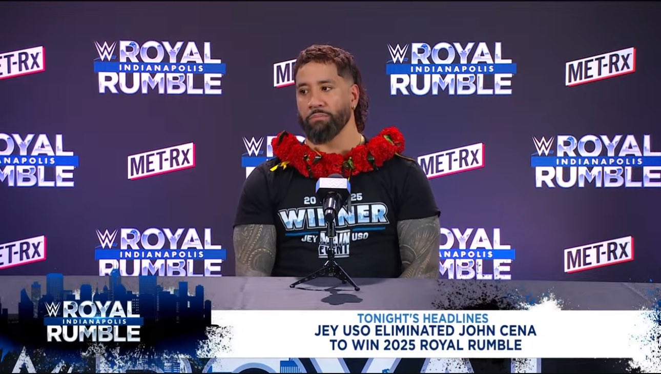 Jey Uso Wins 2025 Men’s Royal Rumble Match, Order Of Entry/Eliminations, Watch The Post-Show Media Scrum