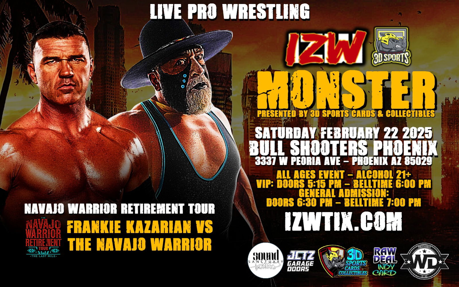 “King of TNA” Frankie Kazarian Headed to Arizona for Signing & IZW Monster, Note on Local Talent on AEW Dynamite, more