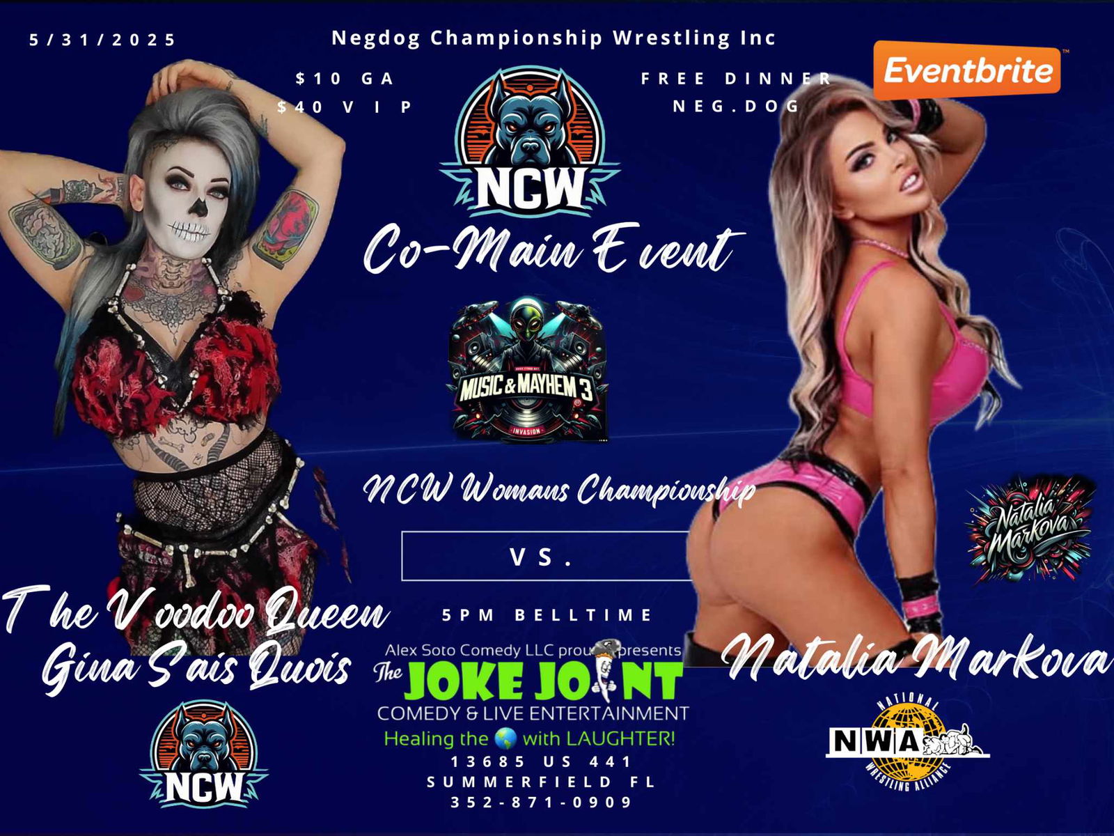 NCW Music & Mayhem 3 Invasion to feature Legends from WCW, AEW, & Beyond on May 31st in Florida