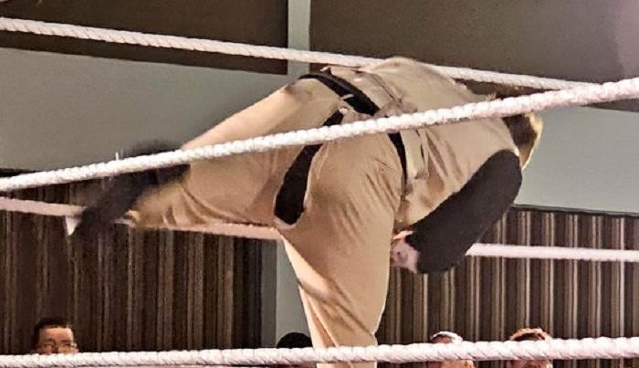 Tony D’Angelo Badly Splits Pants Down The Middle In The Back During Surprise Appearance At NXT Melbourne Show On 6/28