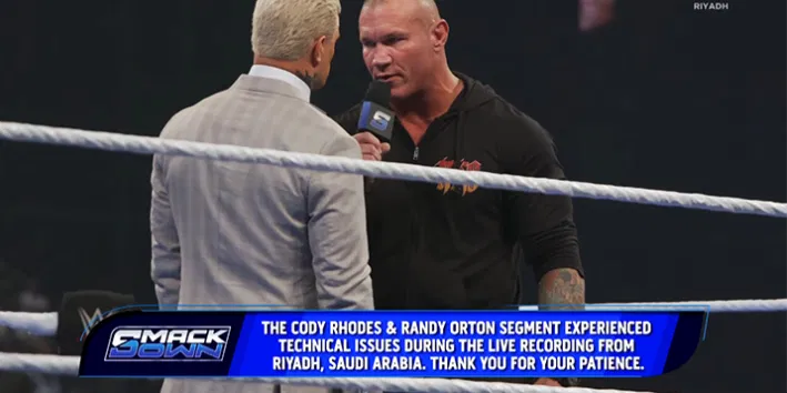 WWE Recorded The Cody Rhodes/Randy Orton Segment On WWE SmackDown With What Appears To Be A Cell Phone