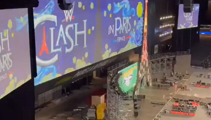 Special First Look At Production Team Setting Up Paris La Défense Arena For WWE Clash In Paris