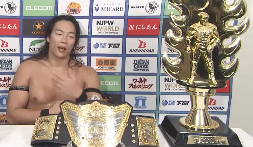 AEW Star Konosuke Takeshita Wins IWGP World Heavyweight