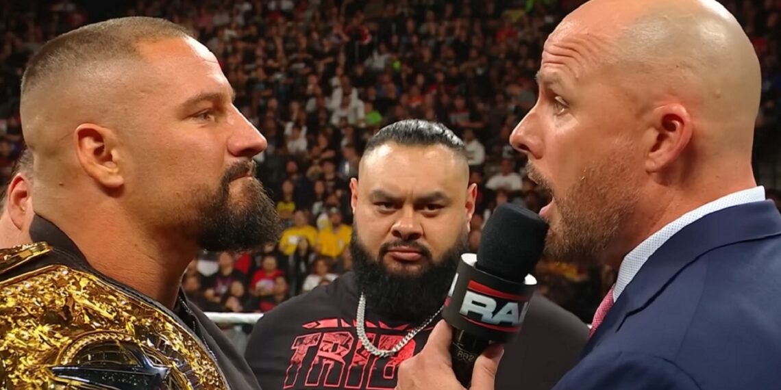 Bron Breakker and Adam Pearce on WWE Raw | Source: WWE