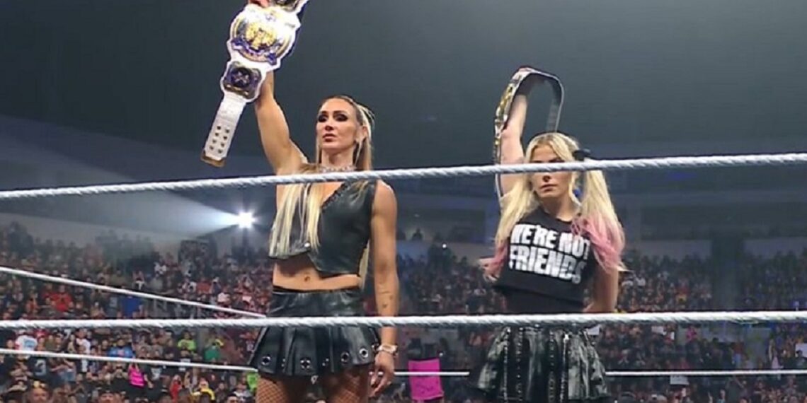 WWE Women's Tag-Team Champions Charlotte Flair & Alexa Bliss | Source: WWE