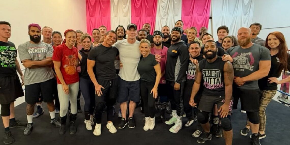 John Cena visits Natalya and TJ Wilson's 'Dungeon 2.0' training camp in Florida | Source: @NatByNature on X