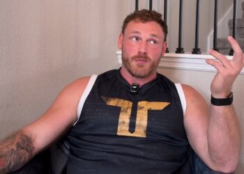 Ridge Holland (Luke Menzies) | Source: @LukeMenziesPW on YouTube