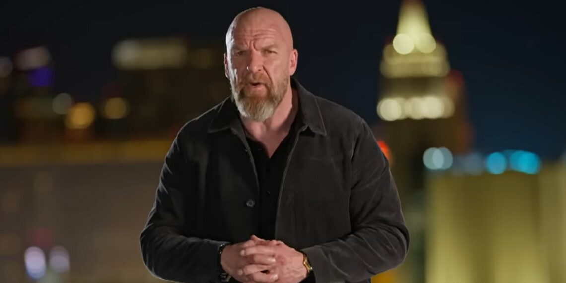 Paul 'Triple H' Levesque on top of Allegiant Stadium promoting WrestleMania 42 in Las Vegas, NV. in 2026 | Source: WWE