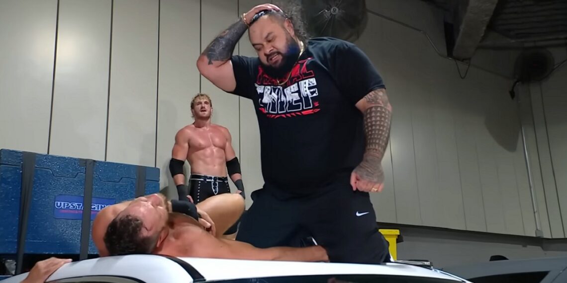 LA Knight laid out by Bronson Reed on WWE Raw | Source: WWE