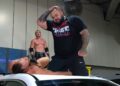 LA Knight laid out by Bronson Reed on WWE Raw | Source: WWE