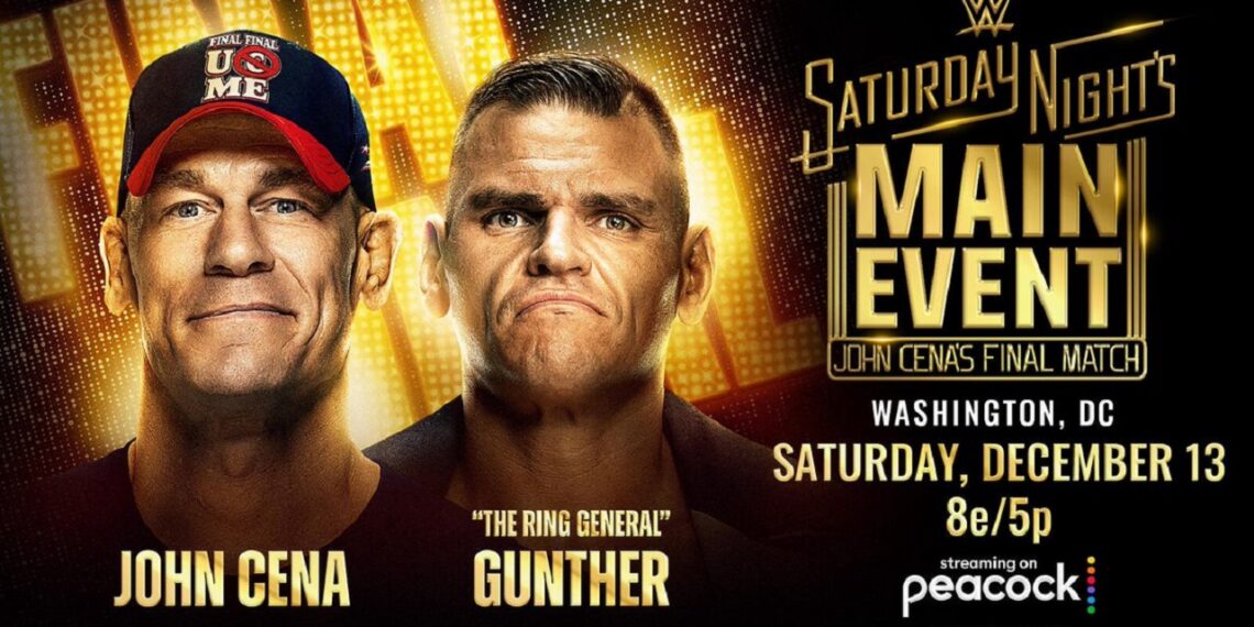 John Cena vs. GUNTHER at Saturday Night's Main Event | Source: WWE