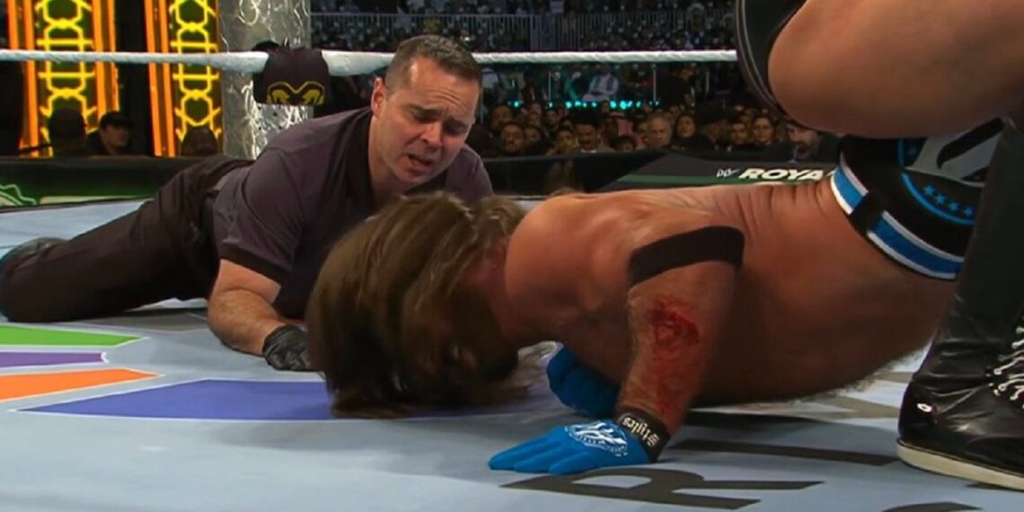 AJ Styles injured in retirement match at WWE Royal Rumble 2026 | Source: WWE