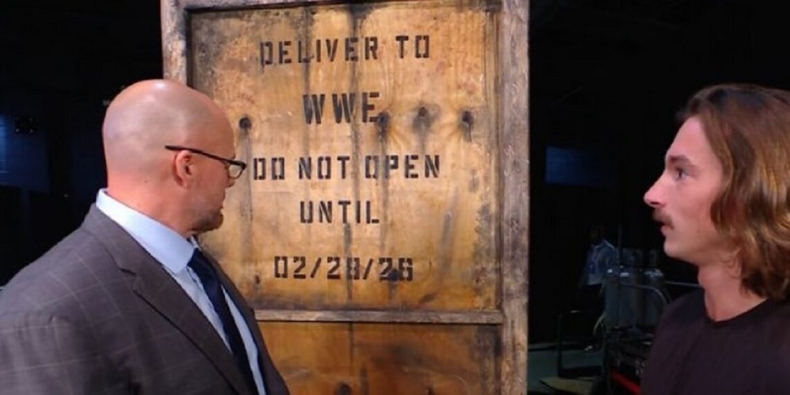 Adam Pearce receives mysterious crate on WWE Raw | Source: WWE