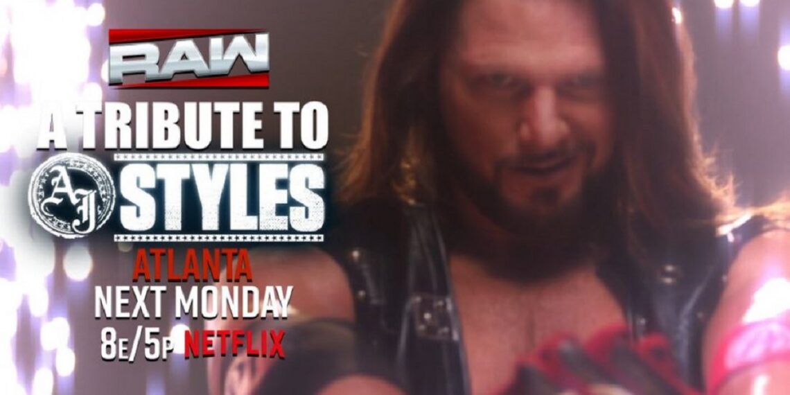AJ Styles Tribute on 2/23 Raw in Atlanta, GA. | Source: WWE