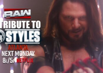 AJ Styles Tribute on 2/23 Raw in Atlanta, GA. | Source: WWE