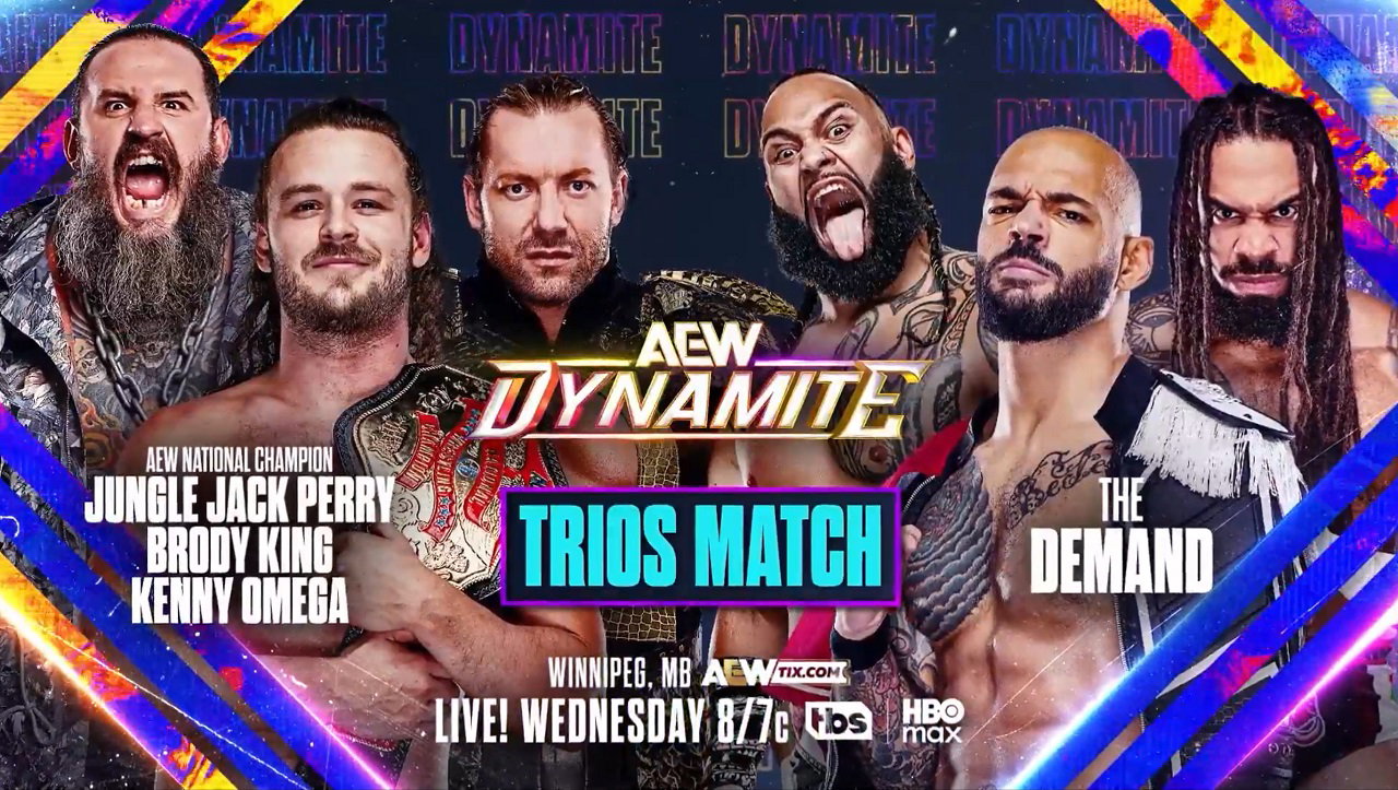 Two Big Trios Matches Added To Stacked Lineup For April 1 Episode Of AEW Dynamite In Winnipeg, MB. Two Big Trios Matches Added To Stacked Lineup For April 1 Episode Of AEW Dynamite In Winnipeg, MB.