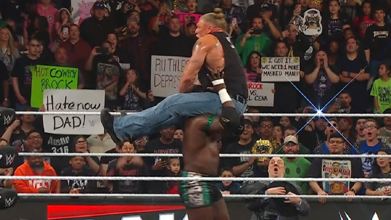 Oba Femi Manhandles Brock Lesnar, Appears To Answer His Open Challenge For WrestleMania 42