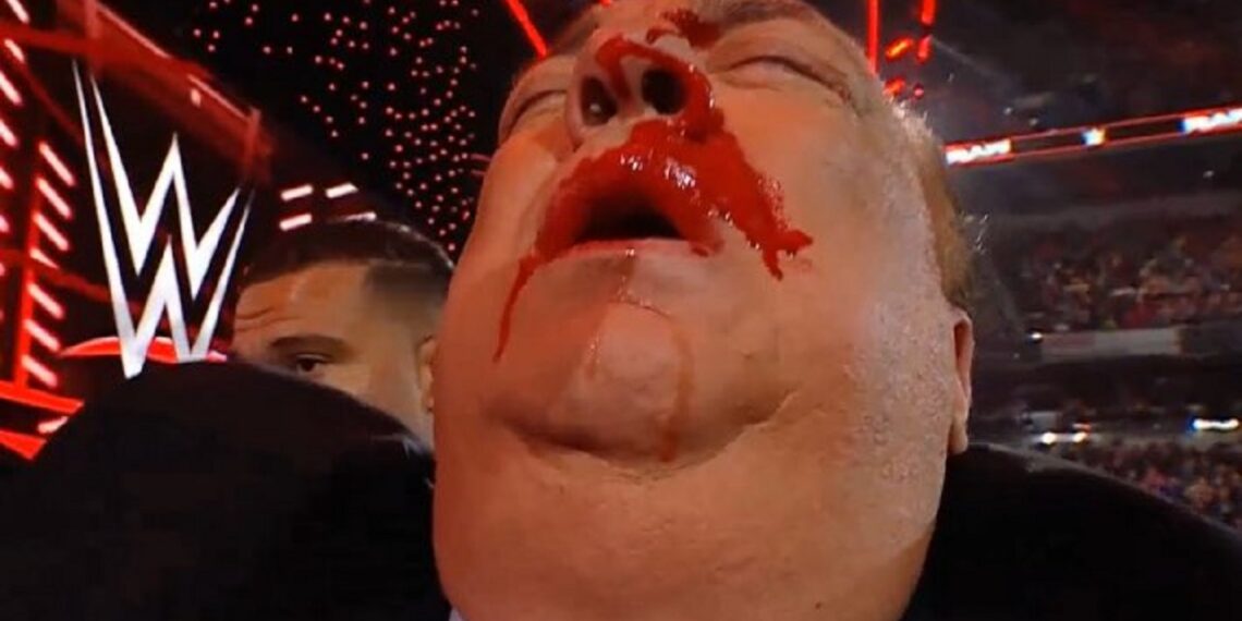 Paul Heyman attacked by Seth Rollins on 3/2 WWE Raw | Source: WWE Raw on Netflix