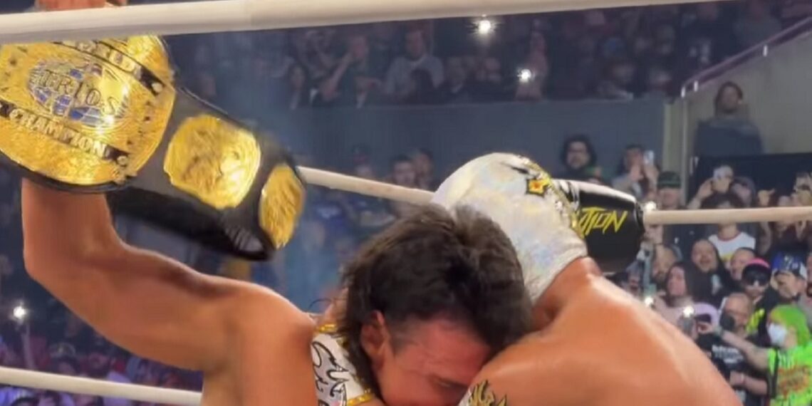 Speedball Mike Bailey, Mistico & Kevin Knight win AEW Trios titles | Source: AEW
