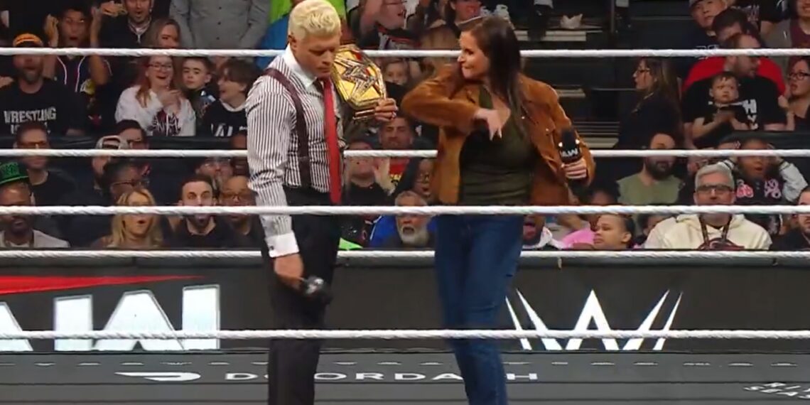 Stephanie McMahon slaps Cody Rhodes on 3/30 Raw at MSG | Source: WWE