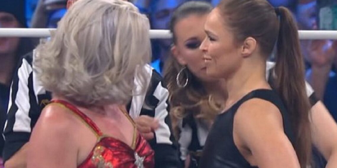 Ronda Rousey and 'Timeless' Toni Storm | Source: All Elite Wrestling