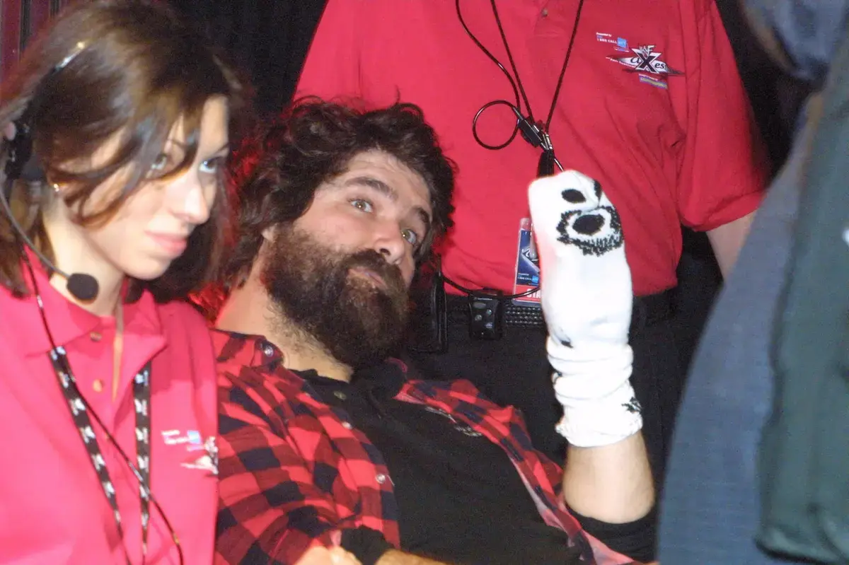 Mick Foley Reacts To MJF Dressing Like Terry Funk At AEW Revolution, MJF Responds With Wink & Middle Finger Mick Foley Reacts To MJF Dressing Like Terry Funk At AEW Revolution, MJF Responds With Wink & Middle Finger