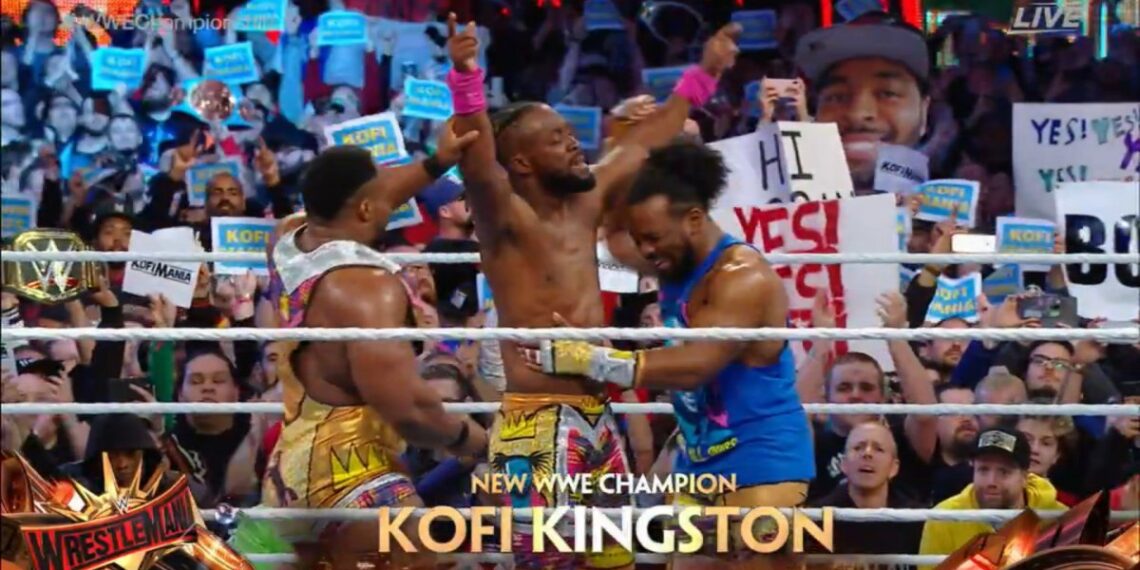 Kofi Kingston Winning The WWE Title At WrestleMania 35 | Source: WWE.com
