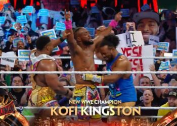 Kofi Kingston Winning The WWE Title At WrestleMania 35 | Source: WWE.com