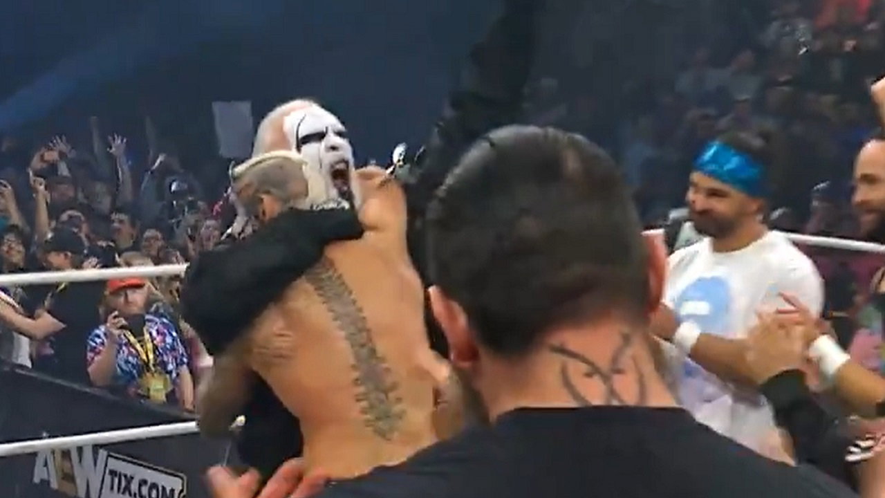 Darby Allin Captures AEW World Championship At Spring BreakThru, Sting Appears To Celebrate With Him Darby Allin Captures AEW World Championship At Spring BreakThru, Sting Appears To Celebrate With Him