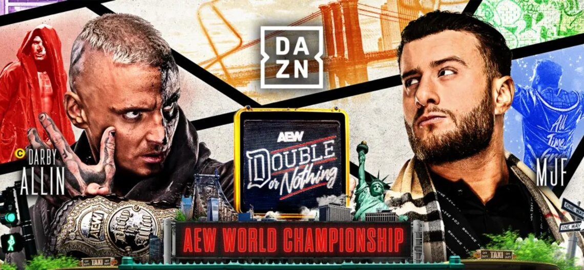 Darby Allin and MJF headline Double or Nothing 2026 with Allin's AEW title -- and MJF's hair -- on the line. | Source: AEW