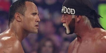 The Rock vs Hollywood Hulk Hogan from WrestleMania 18 | Source: WWE.com