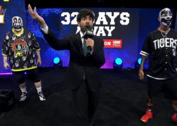ICP and Tony Khan on stage at AEW Dynamite on July 29, 2026 | Image Source: All Elite Wrestling (AEW)
