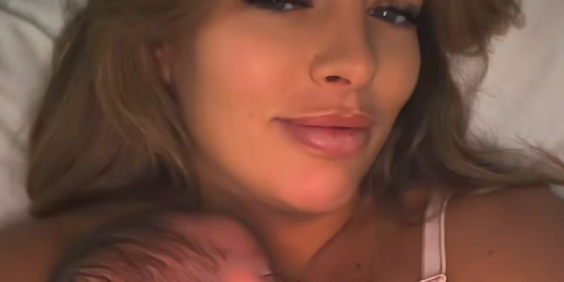 Mandy Rose and newborn baby
