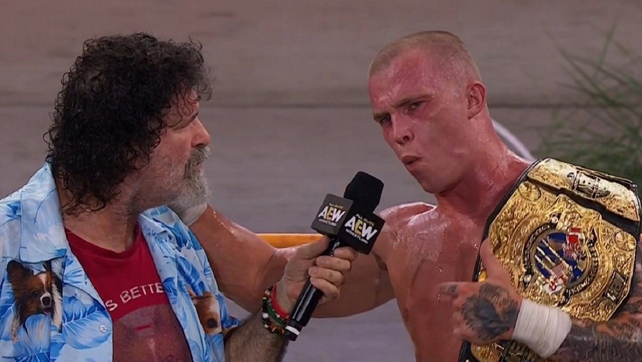Kyle Fletcher Captures International Title, Has Post-Match Moment With Mick Foley At AEW Dynamite Beach Break 2026 Kyle Fletcher Captures International Title, Has Post-Match Moment With Mick Foley At AEW Dynamite Beach Break 2026