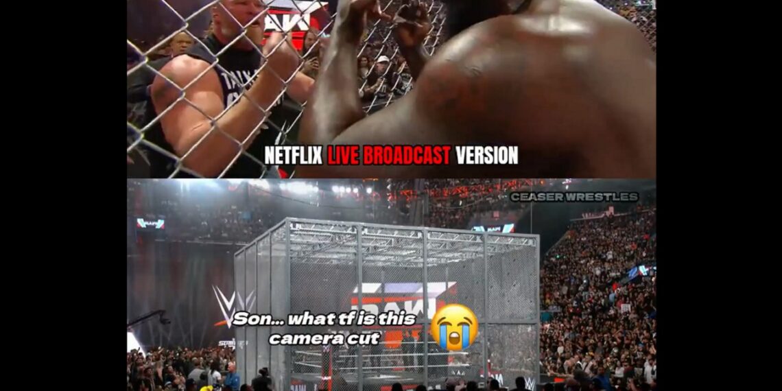 Netflix Edits Lesnar Femi Middle Finger Spot From WWE Raw