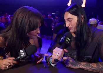 Nina Drama interviews Rhea Ripley | Image Source: Power Slap