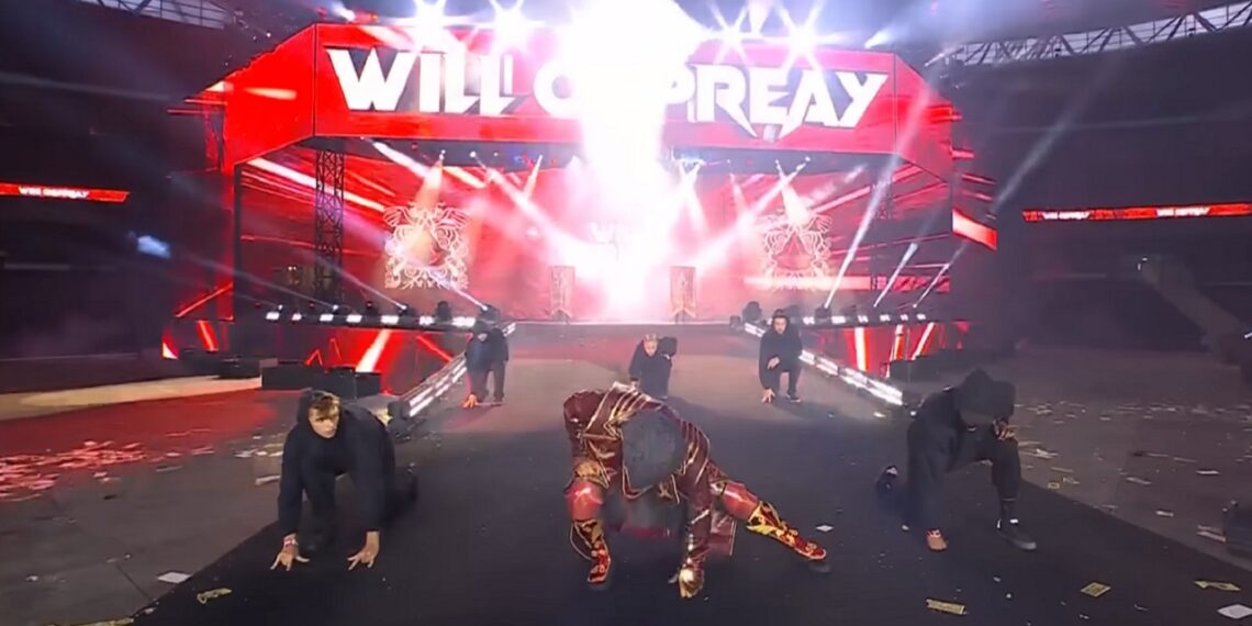 Will Ospreay's 'Assassin's Creed' entrance at Wembley Stadium | Image Source: All Elite Wrestling (AEW)
