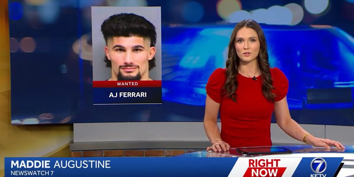 AJ Ferrari wanted in Omaha, NE. | Image Source: KETV NewsWatch 7