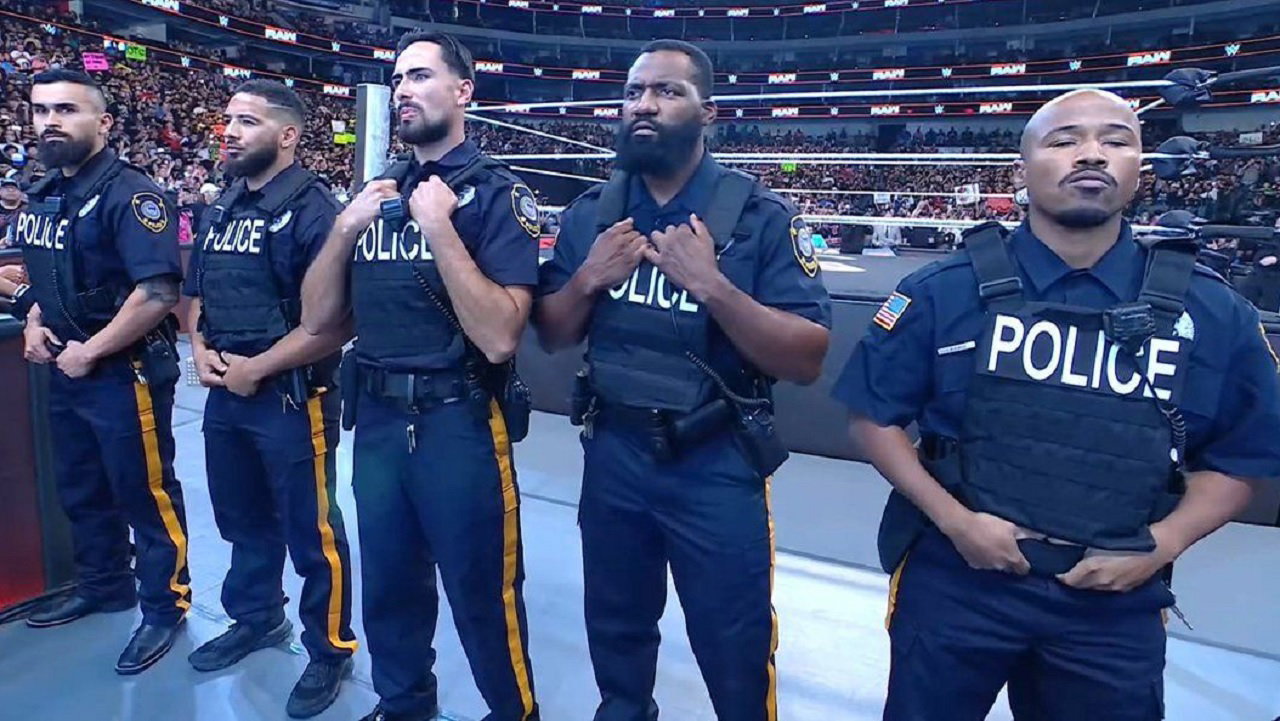 Dustin Rhodes Reveals Identity Of WWE Raw ‘Police Officer' During Brock Lesnar & Oba Femi Segment
