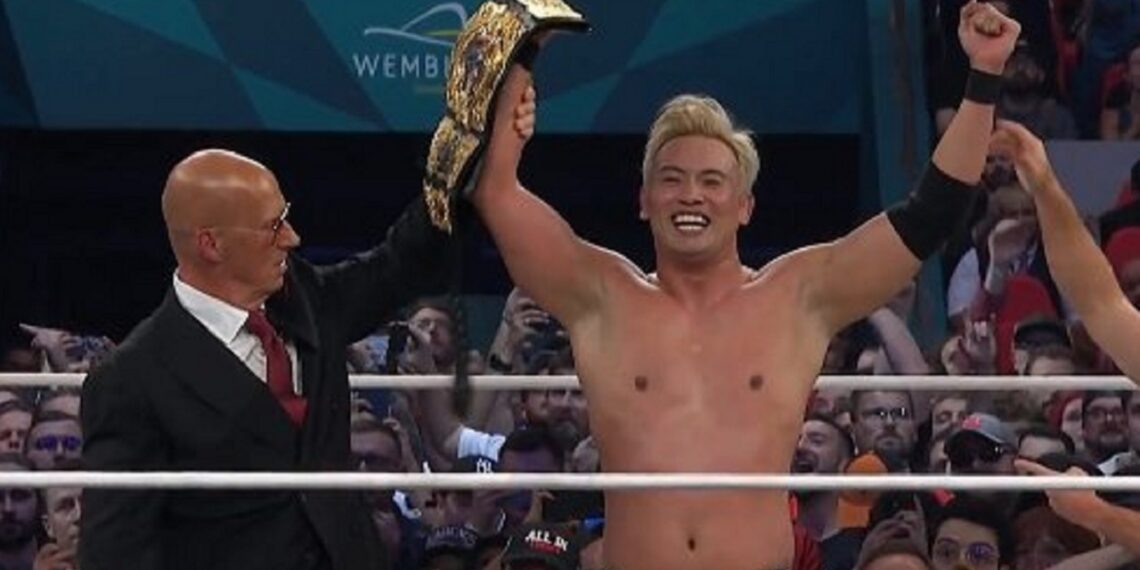 Kazuchika Okada wins AEW International Title at AEW All In: London | Image Source: AEW