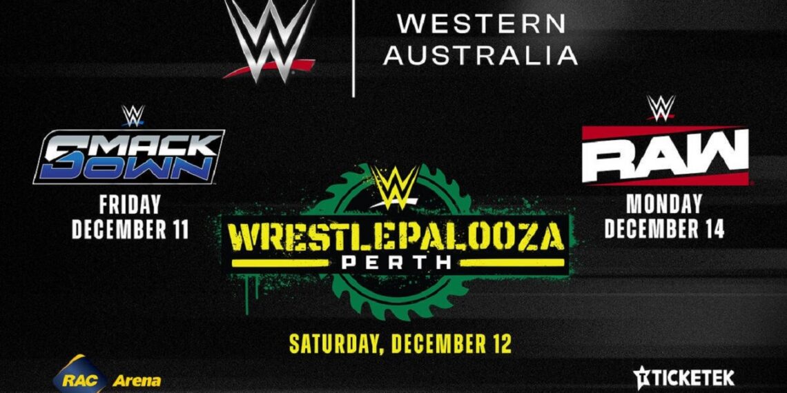 WWE WrestlePalooza II in Perth this December | Image Source; WWE