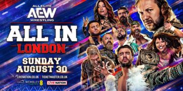 AEW brings All In back to London for its 2026 international showcase, headlined by Kenny Omega defending against Will Ospreay. | Source: AEW