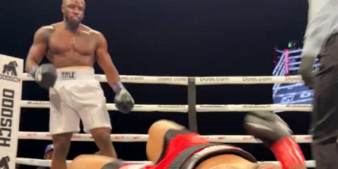 Edris Enofe wins Misfits Boxing debut | Image Source: Misfits Boxing