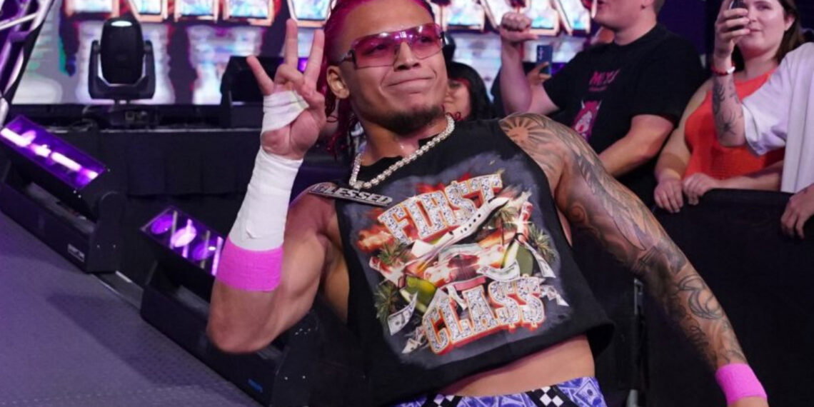 KC Navarro makes his entrance at a TNA Wrestling event